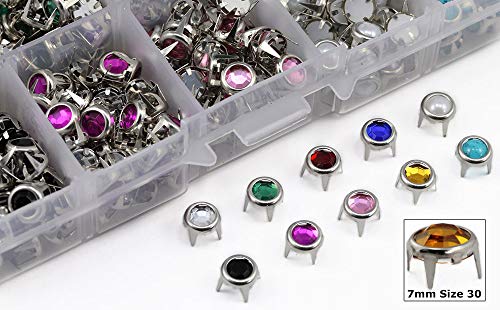 Mixed 10-Color Size 30 Bedazzler Round Rhinestones Studs Refills Over 450PCS by Allstarco von Allstarco