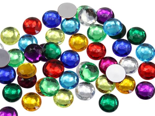 Runde Acryl-Strasssteine mit flacher Rückseite, 20 mm, Kunststoff, Kreis-Edelsteine für Kostüme, Cosplay, Juwelen, professionelle Qualität, 60 Stück Runde Acryl-Strasssteine mit flacher Rückseite, 20 mm, Kunststoff, Kreis-Edelsteine für Kostüme, Cosplay, Juwelen, professionelle Qualität, 60 Stück von Allstarco