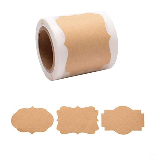 300 Blanko-Etikettenaufkleber für kreative DIY-Projekte und Heimorganisation (1) von Allthingstore