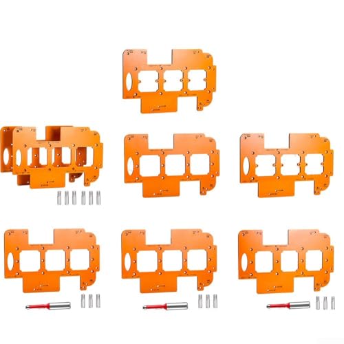Eine clevere Ergänzung zu Ihrem Werkzeugset. Die umfassende 3-in-1-Bohrschablone verbessert die Projekteffizienz (7 x 6 cm) von Allthingstore