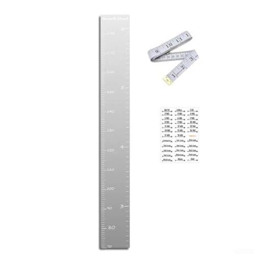 Lustige Acryl-Spiegelaufkleber zur Höhenmessung, multifunktionale Wachstumstabelle für Bildungsräume (JMU012) von Allthingstore