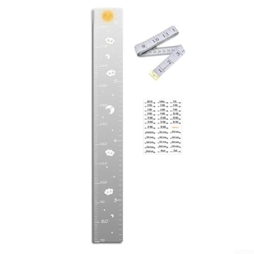 Lustige Acryl-Spiegelaufkleber zur Höhenmessung, multifunktionale Wachstumstabelle für Bildungsräume (JMU014) von Allthingstore