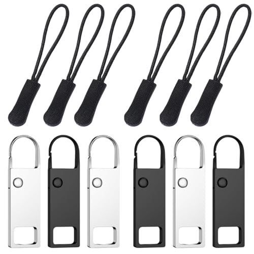 Alluring Reißverschluss Zipper, Reißverschluss Anhänger, Reißverschluss Zipper Ersatz, Metall Zipper Pull, Reißverschluss Zipper Ersatz für Koffer Mantel Jackenrucksäcke (1-12 PCS Zipper Pull) Alluring Reißverschluss Zipper, Reißverschluss Anhänger, Reißverschluss Zipper Ersatz, Metall Zipper Pull, Reißverschluss Zipper Ersatz für Koffer Mantel Jackenrucksäcke (1-12 PCS Zipper Pull) von Alluring