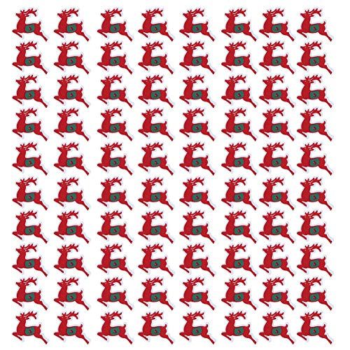 Weihnachtsdekoration Frohe Weihnachtsstoff Patch DIY Weihnachtszubehör für Weihnachtsbaumdekoration (Doppelte Weihnachtshirsch) von Almeigrity