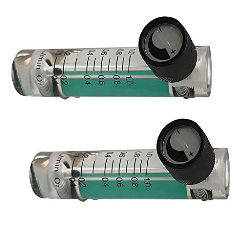 Almencla 2 Stü Air Gas Flowmeter Mit Regelventil Für Sauerstoff, 0.1 1LPM von Almencla
