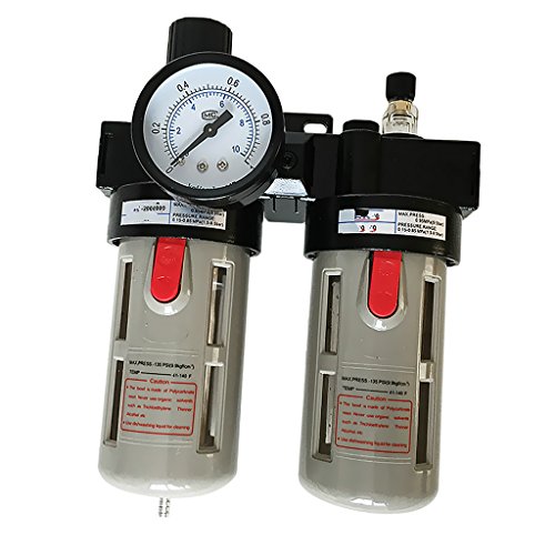 Druckluft Wasserabscheider mit Ölnebel, Druckminderer für Kompressor, 1/2 '' Luftregler Filter Druckluft Wasserabscheider mit Ölnebel, Druckminderer für Kompressor, 1/2 '' Luftregler Filter von Almencla
