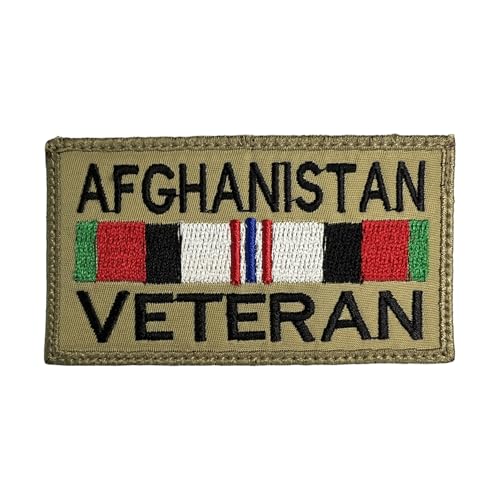 Afghanistan Veteranen-Aufnäher, olivgrün/schwarz – lustig, taktisch, Militärmoral, bestickt, Hakenverschluss auf der Rückseite von Almost SGT