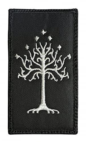 Aufnäher/Aufnäher, Motiv: Baum des Gondor, Herr der Ringe, bestickt, mit Hakenrückseite von Almost SGT