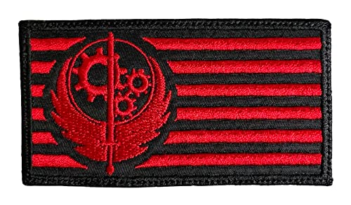Fallout 4 Brotherhood of Steel Flagge Patch – Lustige taktische Moral bestickt Patch Haken Verschluss Rückseite schwarzer Hintergrund Fallout 4 Brotherhood of Steel Flagge Patch – Lustige taktische Moral bestickt Patch Haken Verschluss Rückseite schwarzer Hintergrund von Almost SGT