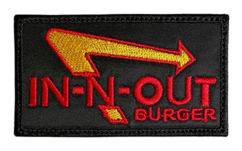 In-N-Out Burger-Aufnäher, lustig, taktisch, Militär, Moral, bestickt, Hakenverschluss auf der Rückseite von Almost SGT