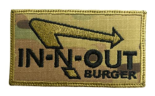 In-N-Out Burger – lustiger taktischer Militär-Moral bestickter Aufnäher mit Hakenrückseite (Camouflage) von Almost SGT