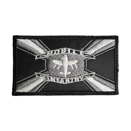 Starship Troopers Mobile Infanterie und Föderationsflagge, Aufnäher, Schwarz/Grau – taktischer Moral, bestickter Aufnäher, Hakenverschluss auf der Rückseite von Almost SGT