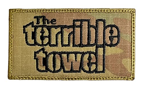 Steelers The Terrible Towel Patch – Lustiger taktischer Militär Moral bestickter Patch Hakenverschluss Rückseite Multicam OCP von Almost SGT
