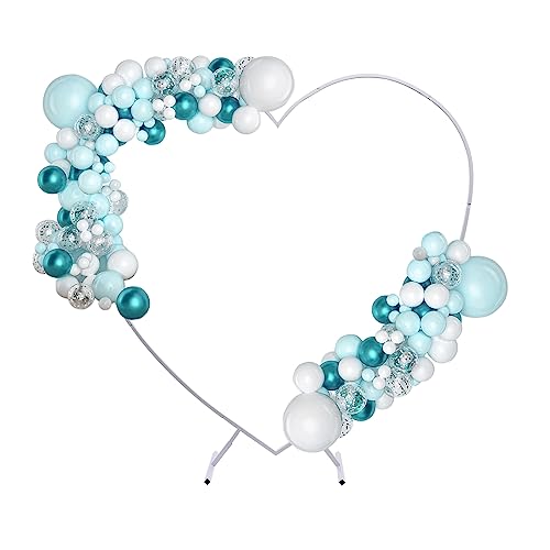 Liebende Herz Ballon Bogen Kit, Metall Hochzeit Bogen, Herz-geformte Bogen Pflanzen Reben Rahmen für Hochzeit Geburtstag Foto Hintergrund Dekorationen (Weiß) von Alnemy