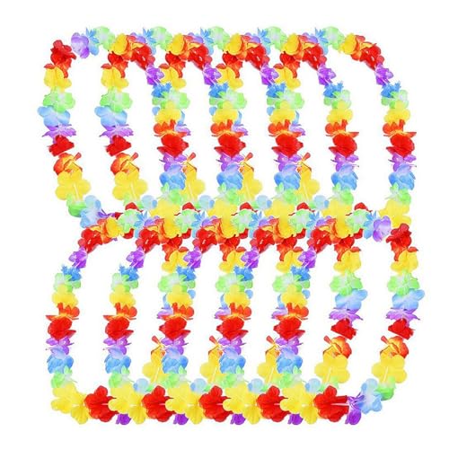 Alnicov 10 Stück Hawaii-Girlande, Seidenblumen, Halskette, Blume, Hawaii-Kleid für Strand-Themenparty, Hawaii-Party-Dekorationen Alnicov 10 Stück Hawaii-Girlande, Seidenblumen, Halskette, Blume, Hawaii-Kleid für Strand-Themenparty, Hawaii-Party-Dekorationen von Alnicov
