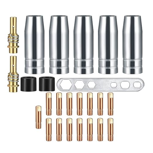 Alnicov 25pcs Verschleißteile Set Schutzgas Schweißgerät Zubehör Schweißzubehör passend für MAG MB15 Alnicov 25pcs Verschleißteile Set Schutzgas Schweißgerät Zubehör Schweißzubehör passend für MAG MB15 von Alnicov