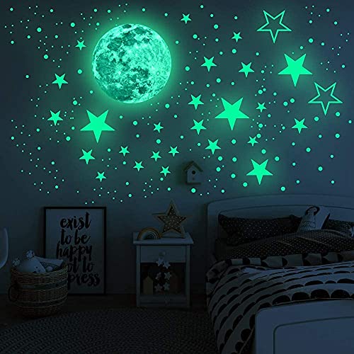 Alnicov 435 Stück grüne leuchtende Punkte Sterne Sterne Aufkleber Mond Sterne Punkte in Wand Aufkleber für Schlafzimmer Wohnzimmer Geburtstag Weihnachten Dekoration Alnicov 435 Stück grüne leuchtende Punkte Sterne Sterne Aufkleber Mond Sterne Punkte in Wand Aufkleber für Schlafzimmer Wohnzimmer Geburtstag Weihnachten Dekoration von Alnicov