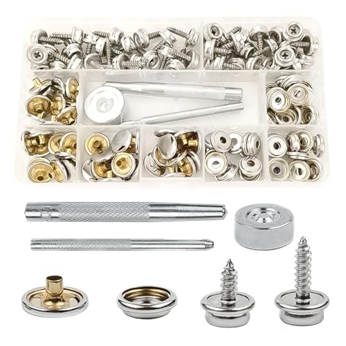 Alnicov 50 Sets Yacht Canvas Snap Druckknopf Set Boot Schrauben 3/8 Zoll und 5/8 Zoll Stecknuss für Polster und Bootsabdeckung Möbel, Bootsabdeckung Zelt, Marine Snap Ersatz Druckknöpfe Alnicov 50 Sets Yacht Canvas Snap Druckknopf Set Boot Schrauben 3/8 Zoll und 5/8 Zoll Stecknuss für Polster und Bootsabdeckung Möbel, Bootsabdeckung Zelt, Marine Snap Ersatz Druckknöpfe von Alnicov