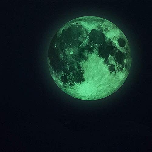 Alnicov Leuchtender Mond Wandaufkleber, 30 cm, leuchtet im Dunkeln, perfekte Deckenwanddekoration für Schlafzimmer, Wohnzimmer, Geburtstagsdekoration, Grün Alnicov Leuchtender Mond Wandaufkleber, 30 cm, leuchtet im Dunkeln, perfekte Deckenwanddekoration für Schlafzimmer, Wohnzimmer, Geburtstagsdekoration, Grün von Alnicov