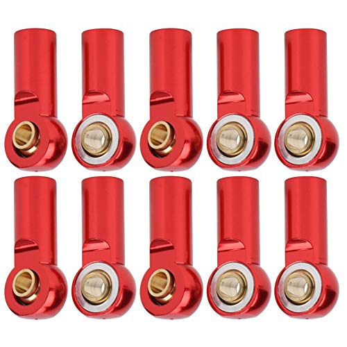 10pcs RC Tull -Ziehen der Anschlussfliesen -Metallkugel für Axiales SCX10 1/10, Nachhaltiges Aluminiumlegierungsmaterial, Stabile Leistung (Rot) von Alomejor