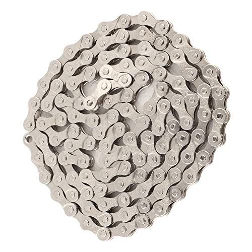 Alomejor 116 Glieder Hochfestes Universelle Eingeschwindigkeitsrad -Fahrradkette für den Austausch des Maverungfahrradumsum (SILVER) von Alomejor
