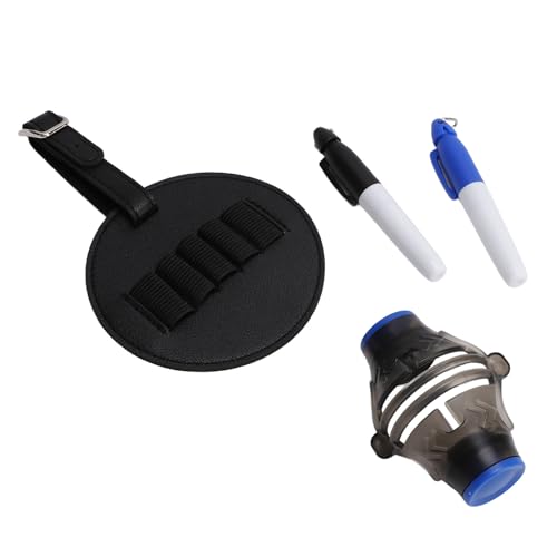 Alomejor Golf Ball Line Marker Tool Ball Marking Schablone Golfball -Ausrichtung Tool mit 2 Markerstiften 360/180 Grad Triple Line Marker für Männer Frauen Alomejor Golf Ball Line Marker Tool Ball Marking Schablone Golfball -Ausrichtung Tool mit 2 Markerstiften 360/180 Grad Triple Line Marker für Männer Frauen von Alomejor