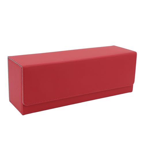 Alomejor Kartenaufbewahrungsbox aus PU-Leder mit Magnetverschluss für Mehr Als 400 Karten für Spielkarten (Rot) von Alomejor