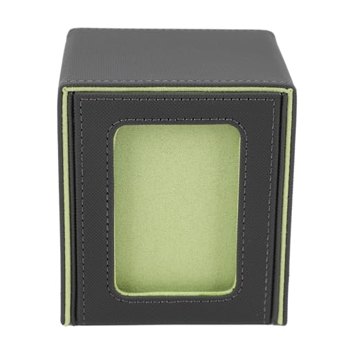 Alomejor Kartendeck-Box aus PU-Leder mit Magnetverschluss, Großes Fassungsvermögen für 100 Karten, Geeignet für Spielkarten (Green) von Alomejor