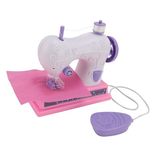 Alomejor Kids Sewing Machine Spielzeug, Elektrisches Nähmaschinen -Kit DIY Elektrische Spielzeugset mit Kreativem Spiel für Mädchen (Purple) von Alomejor