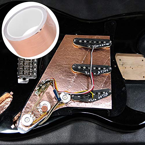 Alomejor Kupferfolie Klebeband Einzelleiter Abschirmung E -Gitarre EMI Schild Starken Klebstoff 5meter/10meter/30meter (10 m) von Alomejor