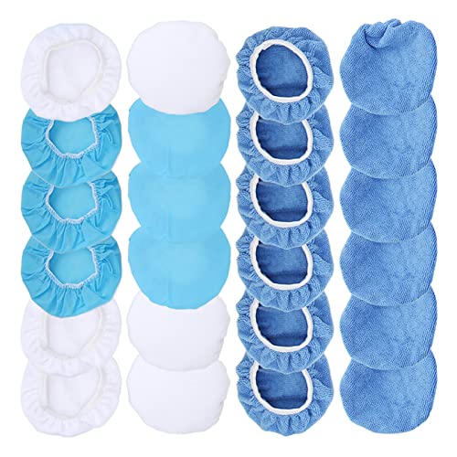 Alomejor Professionelle 24 -Packs Polierheuertpads Set, Mikrofaser -Nicht Toll Passform für Baumwollbuffing für Auto Motor Fahrradboot, 6 Zoll/150 Mm Durchmesser Alomejor Professionelle 24 -Packs Polierheuertpads Set, Mikrofaser -Nicht Toll Passform für Baumwollbuffing für Auto Motor Fahrradboot, 6 Zoll/150 Mm Durchmesser von Alomejor