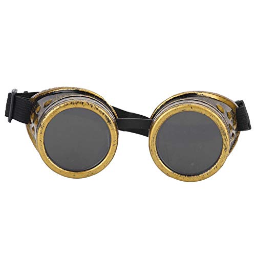 Alomejor Steampunk Goggles Steampunk Sonnenbrillen Schweißen Punk Classic Cosplay Brillen für Party Prop Decor(LOVE type-Bronze-) von Alomejor