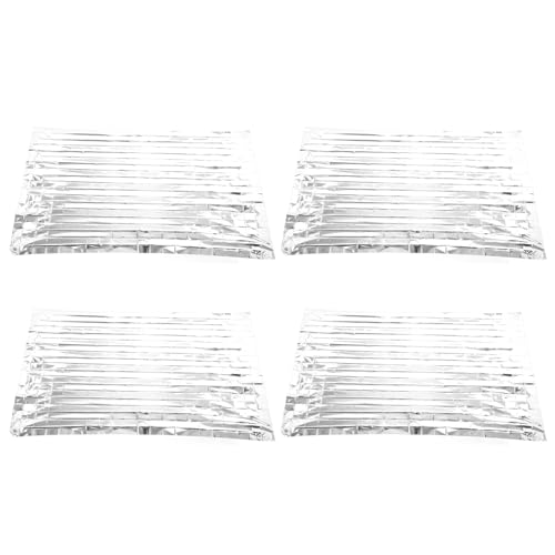 Alomejor Survival Space Feuerlöschdecke, Windabweisende, Wasserdichte Notfallfolien-Thermodecke Feuchtigkeitsbarriere für Camping (SILVER) von Alomejor