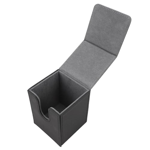 Alomejor Vertikale PU Lederkarten -Aufbewahrungskoffer mit Magnetverschluss für Spielkarten Ideales für Freunde und Familie (Black) von Alomejor