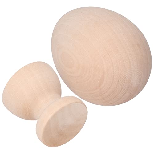 Ausgewählte Holzhandwerksei mit Feiner Verarbeitung, Verbesserung der Fähigkeit für, Geeignet für DIY -Dekorieren, Handwerk und Festivalfeier (Die Farbe des Holzes ist super realistisch) von Alomejor