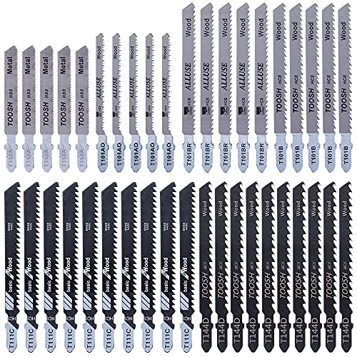 40tlg Stichsägeblätter Set T-Schaft Stichsägeblatt Professional Gemischte Stichsägeblätter für Bosch für Holz und Metall, Zubehör Stichsäge 40tlg Stichsägeblätter Set T-Schaft Stichsägeblatt Professional Gemischte Stichsägeblätter für Bosch für Holz und Metall, Zubehör Stichsäge von Alongen