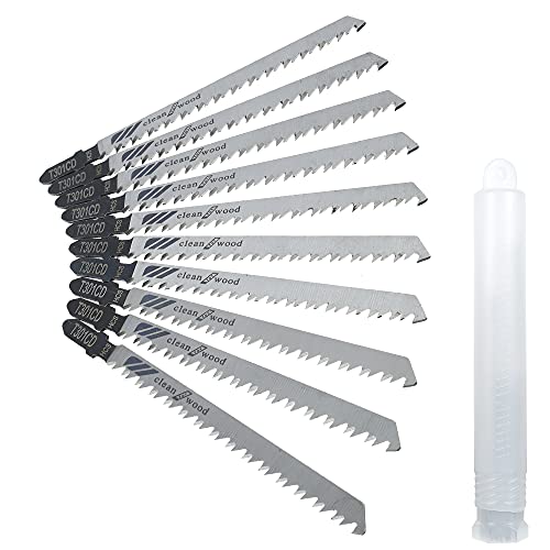 10 Stück Stichsägeblatt Set, T301CD T-Schaft 116 mm Stichsägeblätter, lange und Schnell Schneidende Stichsägeblätter für Holz und Metall 10 Stück Stichsägeblatt Set, T301CD T-Schaft 116 mm Stichsägeblätter, lange und Schnell Schneidende Stichsägeblätter für Holz und Metall von Alongen