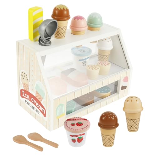 Holz Ice Cream Counter Play Set Safe Interessante niedliche Lebensmittel Spielen Kitchens Accessoires Kit Solid Spielgeschäft tun Totenspiele für Kinder Holz Ice Cream Counter Play Set Safe Interessante niedliche Lebensmittel Spielen Kitchens Accessoires Kit Solid Spielgeschäft tun Totenspiele für Kinder von Alongen