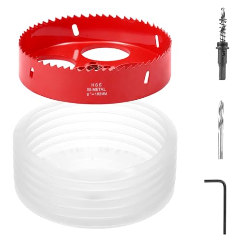 Lochsäge mit Staubschüssel Feste hocheffiziente Lochschneider mit Staubsammler Professioneller Bohrer Ash Trockenbau Collector Kit zum Öffnen(152mm) von Alongen