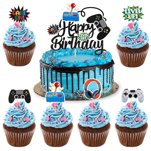 Alovez 25 Stück Videospiel Tortendeko Geburtstag Gaming Cake Topper Playstation Tortendeko Glitzer Spielkonsolen Thema Torten Deko Torten Deko für Kindergeburtstag Alovez 25 Stück Videospiel Tortendeko Geburtstag Gaming Cake Topper Playstation Tortendeko Glitzer Spielkonsolen Thema Torten Deko Torten Deko für Kindergeburtstag von Alovez