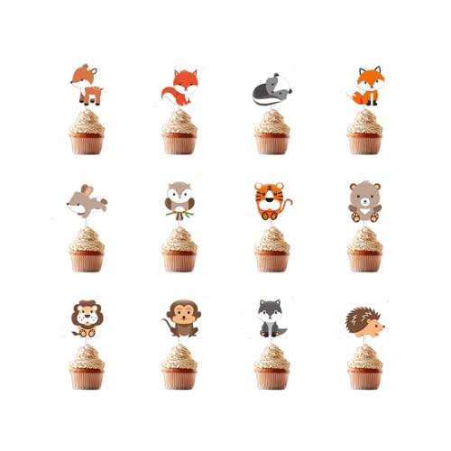Alovez 36 Stück Waldtiere Kuchendekoration Tortendeko für Geburtstag Kindergeburtstag Party Cake Topper Alovez 36 Stück Waldtiere Kuchendekoration Tortendeko für Geburtstag Kindergeburtstag Party Cake Topper von Alovez