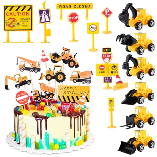 Alovez 25 Stk Bagger Tortendeko Baustelle Deko Kindergeburtstag,Baustellenfahrzeuge Kinder,Mini Bagger Deko,Tortendeko Traktor,Kuchendeko Baustelle Kinder,Gabelstapler Spielzeug Kuchen Deko Alovez 25 Stk Bagger Tortendeko Baustelle Deko Kindergeburtstag,Baustellenfahrzeuge Kinder,Mini Bagger Deko,Tortendeko Traktor,Kuchendeko Baustelle Kinder,Gabelstapler Spielzeug Kuchen Deko von Alovez