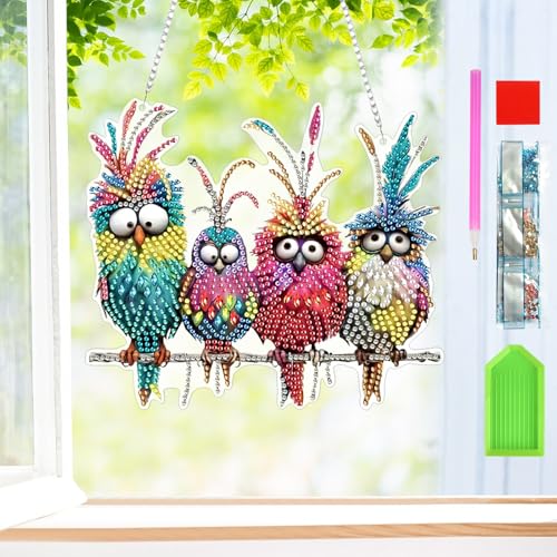 Alovez Diamond Painting Frühling, Vogel Deko Diamant Painting, DIY Diamond Painting Vögel Anhänger, Diamant Malerei Basteln für Tür Wand Garten Alovez Diamond Painting Frühling, Vogel Deko Diamant Painting, DIY Diamond Painting Vögel Anhänger, Diamant Malerei Basteln für Tür Wand Garten von Alovez
