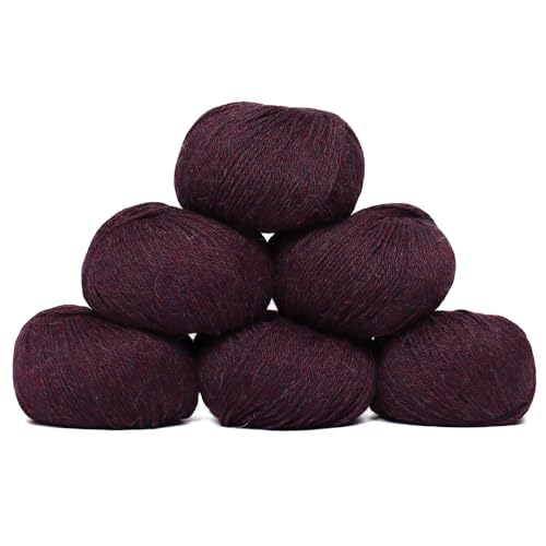 100 % Baby-Alpaka-Garn, 6 Knäuel (300 Gramm), DK-Gewicht – himmlisch weich und perfekt zum Stricken und Häkeln (Pflaume, DK, 6 Knäuel) von Alpaca Warehouse