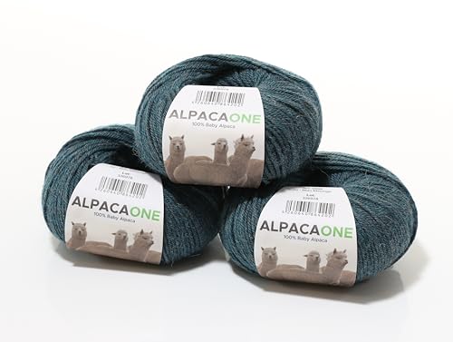 150 Gramm 100% Baby Alpaka Wolle 112m 4-4,5 Nadelstärke Nm 4/9 Strick-Häkel Garn Strickwolle, Farbe: Blau Melange 150 Gramm 100% Baby Alpaka Wolle 112m 4-4,5 Nadelstärke Nm 4/9 Strick-Häkel Garn Strickwolle, Farbe: Blau Melange von AlpacaOne