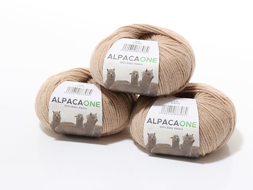 150 Gramm 100% Baby Alpaka Wolle 112m 4-4,5 Nadelstärke Nm 4/9 Strick-Häkel Garn Strickwolle, Farbe: Champagner 150 Gramm 100% Baby Alpaka Wolle 112m 4-4,5 Nadelstärke Nm 4/9 Strick-Häkel Garn Strickwolle, Farbe: Champagner von AlpacaOne
