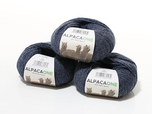 150 Gramm 100% Baby Alpaka Wolle 112m 4-4,5 Nadelstärke Nm 4/9 Strick-Häkel Garn Strickwolle, Farbe: Jeansblau 150 Gramm 100% Baby Alpaka Wolle 112m 4-4,5 Nadelstärke Nm 4/9 Strick-Häkel Garn Strickwolle, Farbe: Jeansblau von AlpacaOne