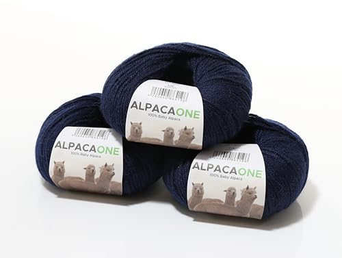 150 Gramm 100% Baby Alpaka Wolle 112m 4-4,5 Nadelstärke Nm 4/9 Strick-Häkel Garn Strickwolle, Farbe: Navy 150 Gramm 100% Baby Alpaka Wolle 112m 4-4,5 Nadelstärke Nm 4/9 Strick-Häkel Garn Strickwolle, Farbe: Navy von AlpacaOne