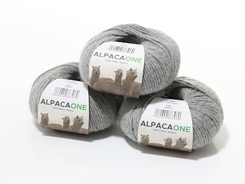 150 Gramm 100% Baby Alpaka Wolle 112m 4-4,5 Nadelstärke Nm 4/9 Strick-Häkel Garn Strickwolle, Farbe: Silbergrau, Größe: 150 Gramm 150 Gramm 100% Baby Alpaka Wolle 112m 4-4,5 Nadelstärke Nm 4/9 Strick-Häkel Garn Strickwolle, Farbe: Silbergrau, Größe: 150 Gramm von AlpacaOne