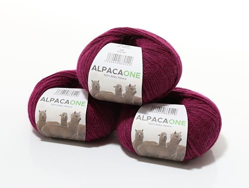 150 Gramm 100% Baby Alpaka Wolle 112m 4-4,5 Nadelstärke Nm 4/9 Strick-Häkel Garn Strickwolle, Farbe: Weinrot 150 Gramm 100% Baby Alpaka Wolle 112m 4-4,5 Nadelstärke Nm 4/9 Strick-Häkel Garn Strickwolle, Farbe: Weinrot von AlpacaOne